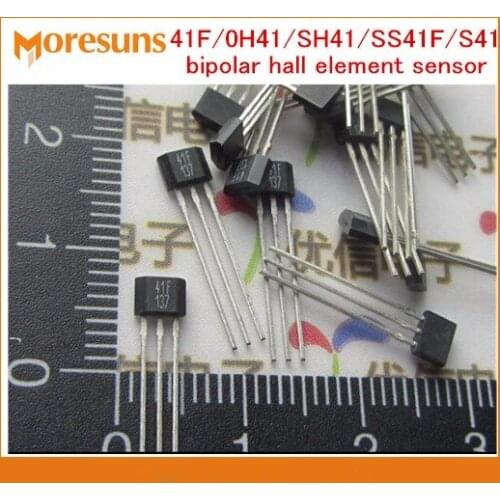 Fast Free Ship 100pcs/lot New 41F/0H41/SH41/SS41F/S41bipolar hall element sensor for electrocar motor TO-92UA hall sensor