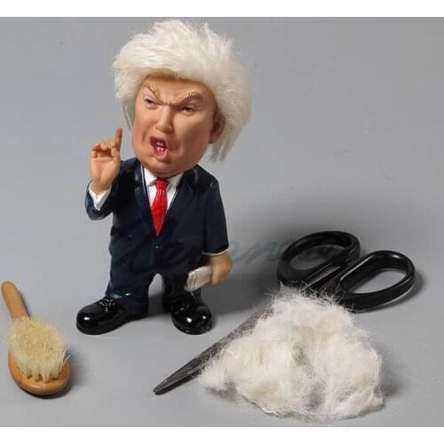 Cut Trum Hair Resin Action Figure Collectible Model Hot Toy for Child Birthday GIFT Home Decoration
