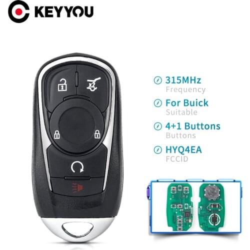 KEYYOU Smart Remote Car Key Promixity 315/433MHz ID46 Remote for Buick LaCrosse 2017 2018 2019 FCC: HYQ4EA Keyless Go