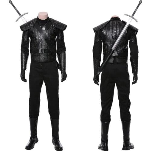 Movie Geralt Cosplay Costume Halloween Carnival Costume For Adult Men