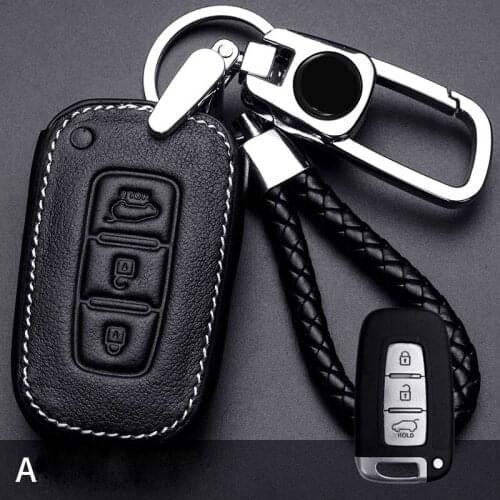Leather Car Key Cover Protection For KIA Sid Rio Soul Sportage Ceed Sorento Cerato K2 K3 K4 K5 Car Key Case Protect