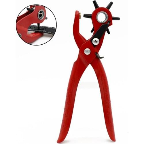 Multi-Function DIY Leather Belt Hole Punching Plier Eyelet Puncher Leathercraft Bag Watchband Holes Hand Punching Tool Machine