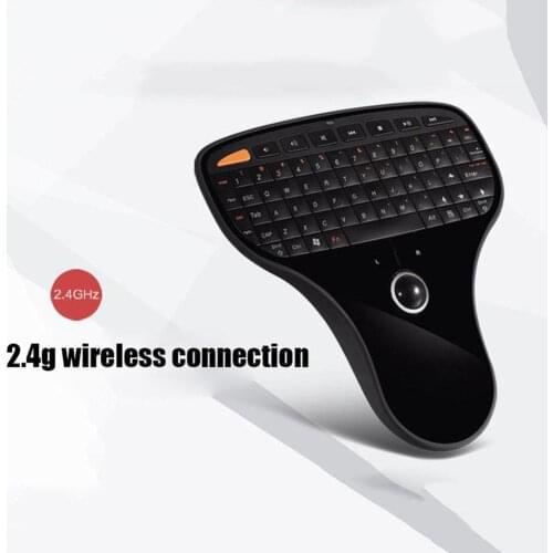 N5901 2.4GHz Air Fly Mouse Mini Wireless Multimedia Remote Control Keyboard with Trackball for HTPC Android TV Box