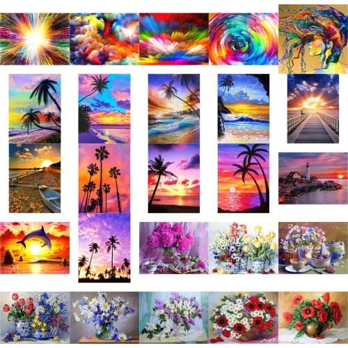 Sundown sea Hut cross stitch kit people 18ct 14ct 11ct count print canvas stitches embroidery DIY handmade needlework