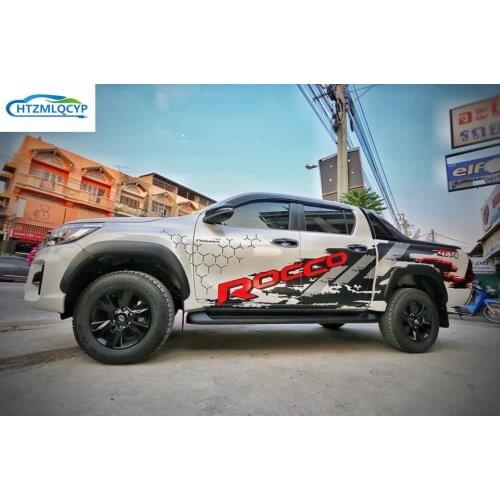 Pickup truck stickers FOR Toyota Hilux Revo Rocco off-road custom stickers Appearance decoration modified decals pull flowers