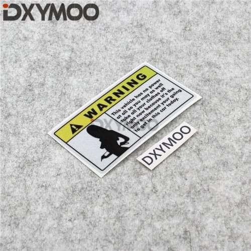 2PCS Warning Motorcycle Oil Tank Bike Stickers Sexy Lady Vehicle Power Car Window Tail Bumper 3M