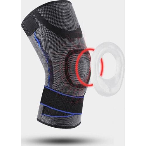 1PC Sports Knee Pad Man Pressurized Elastic Knee Pads Support Fitness Gear Basketball Volleyball Brace Protector Breathable