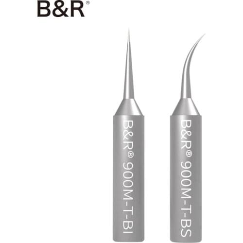 B&R Lead-Free Copper Aluminum Alloy Soldering Iron Tip Constant-Temperature 900M-T Inside Heat Welding Tips BGA Soldering Tools