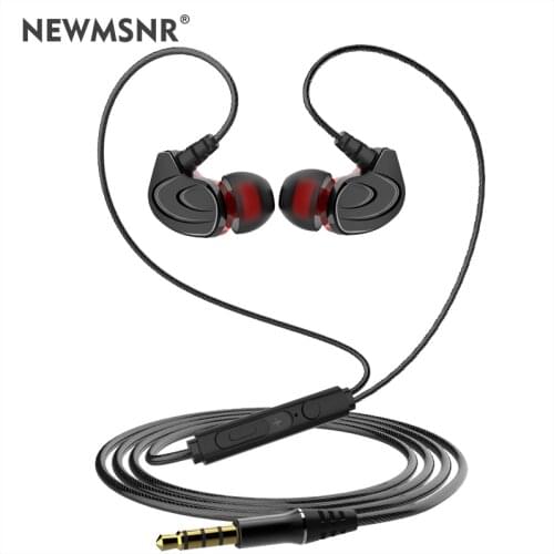 Newmsnr S200 In-ear Phone earphones,4D HD Stereo Bass MEMS Microphone earpiece,Noise Reduction Voice control Instock headset