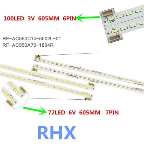 RF-AC550C14-5002L-01 RF-AC550A70-1804R 55 inch use aluminium 100%new LCD TV backlight bar left + right
