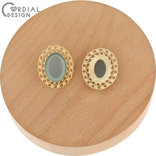 Cordial Design 50Pcs 23*28MM Jewelry Accessories/Earrings Stud/Oval Shape/DIY Making/Hand Made/Jewelry Findings & Components