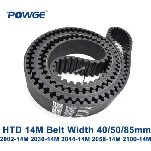 POWGE HTD 14M synchronous belt C=2002/2030/2044/2058/2100 width 40/50/85mm Teeth 143 145 146 147 150 HTD14M 2044-14M 2100-14M