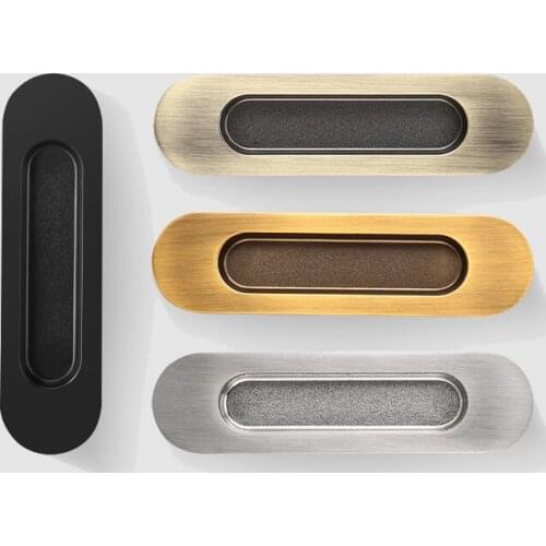 Hidden Door Handles Zinc Alloy Recessed Pull Sliding Door Handles Bedroom Door Cabinet Handle Furniture Handle Hardware