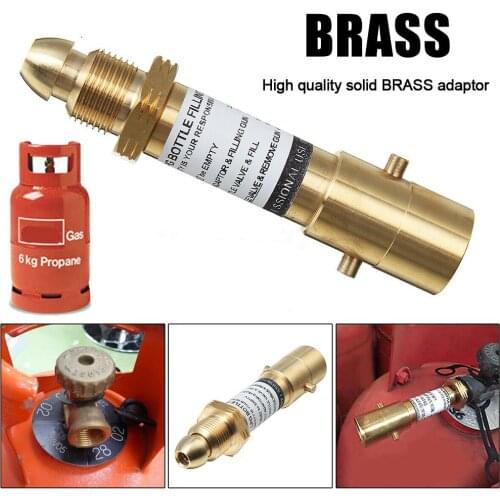 Propane Bottle Replacement Brass Adapter for LPG GPL Gas Bottles 136mm Right Hand Thread Propane CALOR Bottle Refill Adapter