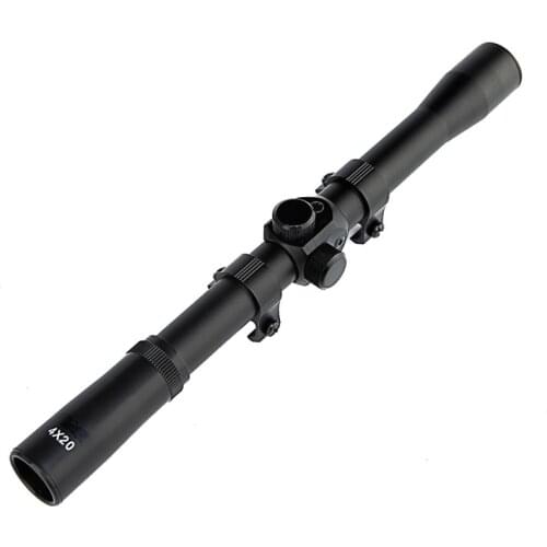 Tactical airsoft gun scope 4x20 with dovetail mount