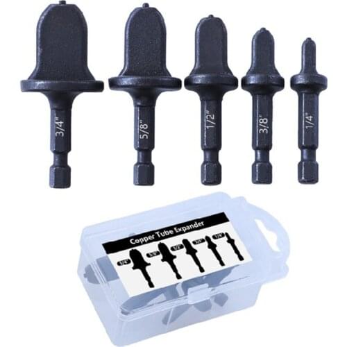 High Quality Tube 5Pcs Expander Pipe Expander Dril Electric Repair Support Swaging Tool Drill Bit Expander Tool