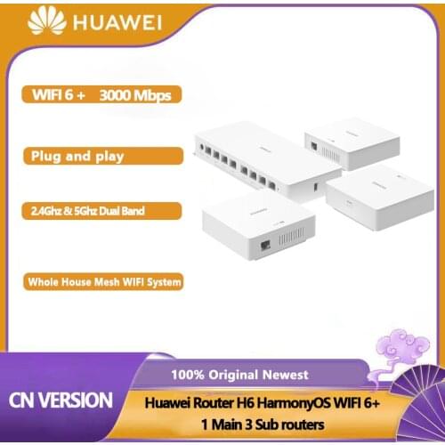 Huawei Router H6 HarmonyOS WIFI 6+ Smart Home Mesh WIFI Wireless Router Dual-Band Gigabit Broadband Networking System Router