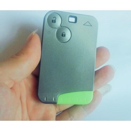 Replacement 2 Button Remote Car Key Fob for Renault Laguna Scenic Smart Card with Uncut Key Blade 434Mhz ID7947 Chip