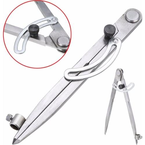 1pc Stainless Steel Scriber Divider Wheel Compass Leather Stitch Hole Distance Measure Compass Leather Divider Tool