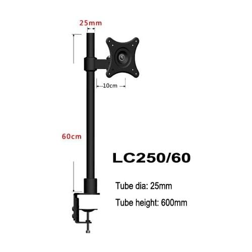 10-22" LCD TV Desktop Mount 60CM Height Free Lifting Full Rotation Monitor Holder