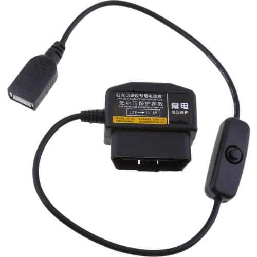 12V/36V to 5V/2A Dash Cam / Car Video Recorder HardWire Kit DVR OBD Buck Line