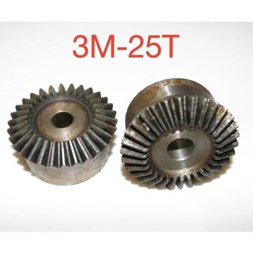 2PCS/LOT 3M-25Teeths Metal Standard Bevel Gear 90 Degrees 1 :1 Transmission Diameter78mm Hole:16mm