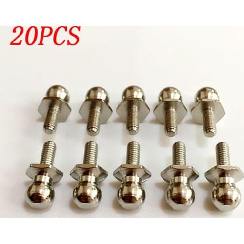 20PCS/LOT 1:10 Electric Oil Car Hex Round Ball Head Screw Rod Absorber M3 x 6mm x 8mm x 6mm Screw Spare Parts for RC Car/Boat