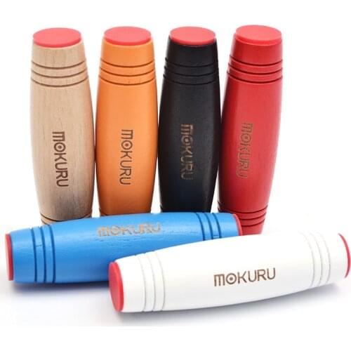 2020 Fidget Toys mokuru Wood Fidget Stick Funny Flip Toys Desktop Table Games Anti Stress Rollover Stick