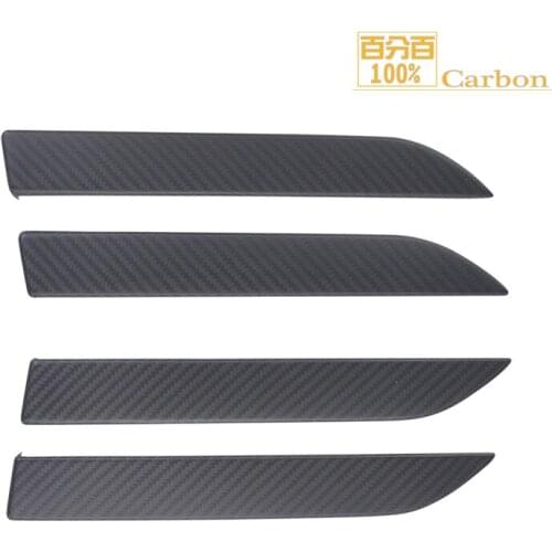 4 PCS Matt Carbon Fiber For Tesla Model X SUV Outer Door Handle Cover Trims Exterior Sticker
