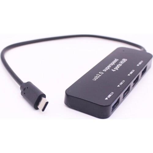 4 IN 1 HUB Ports USB 2.0 Adapter OTG Type-C USB-C Hub For PC Laptop Macbook Factory Price High Quality Slim Micro Usb Splitter