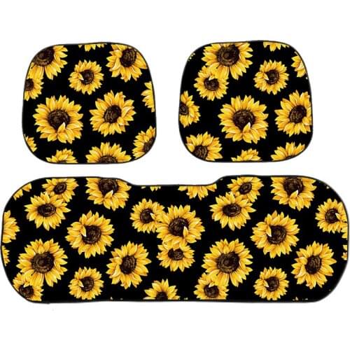 AIMAAO Car seat cushion covers 3d sunflower printing Auto interior accessories for golf 4 5 passat b5 b8 megane 2 3 6 astra h