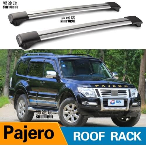 SHITURUI Roof bars For MITSUBISHI Pajero 2007-2020 V93 V97 Challenger Aluminum Alloy Side Bars Cross Rails Roof Rack Luggage