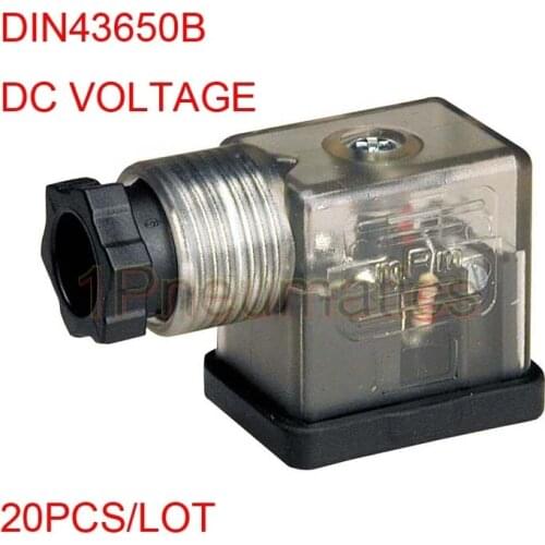 Free Shipping 20PCS/LOT DIN43650B LED DIN Connector Plug DC Voltage