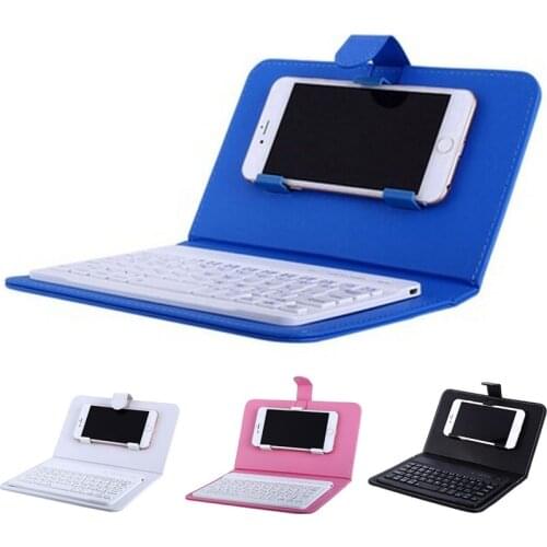 Wireless Bluetooth Keyboard For Iphone Huawei Xiaomi Tablet Mini Keyboard Mobile Phone Gaming Keyboard PU Case Support