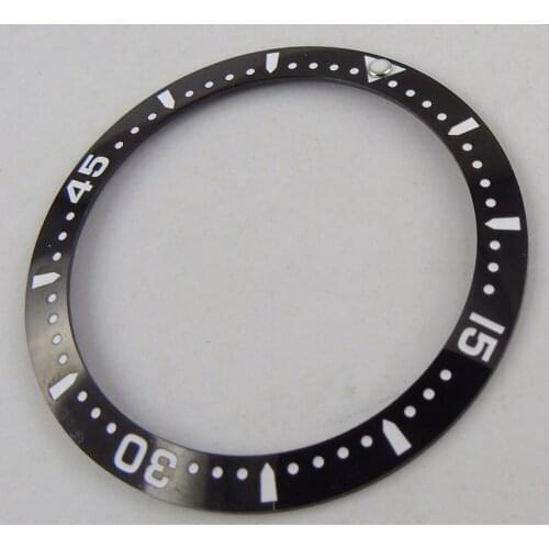 38mm Ceramic Black Watch Bezel Insert For 40mm Mens Watch Face Inner Diameter 30.6mm Watches Replacement Accessories