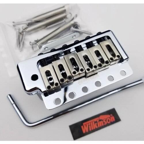 Wilkinson ST Electric Guitar Fixed 6 Screws Tremolo System Bridge Chrome silver WOV09
