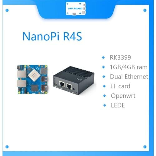 FriendlyELEC NanoPi R4S 1GB/4GB Dual Gbps Ethernet Gateways RK3399 Support OpenWrt LEDE System V2ray SSR Linux Rockchip