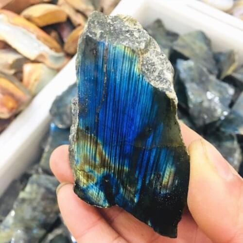 Amazing top quality Natural multicolor labradorite crystal original stone wicca heals Christmas presents