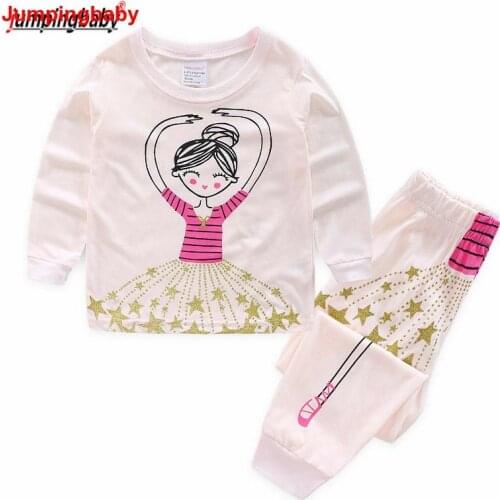 Jumpingbaby 2019 Girls Pajamas Set Princess Bling Clothing Baby Girl Clothes Pyjamas Kids Pyjama Enfant Pizama Pajama Sleepwear