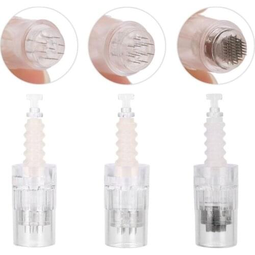9 12 36pin Tattoo Needle MYM Cartridge For Auto Electric Derma Pen Microblading Needle Screw Tip Micro Tattoo Needle Transparent