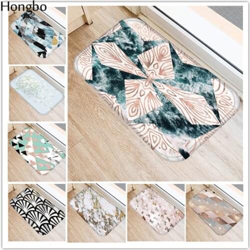 Hongbo 40*60cm Ceramic Tile Marble Pattern Anti-Slip Carpet Door mat doormat Outdoor Kitchen Living Room Floor Mat Rug