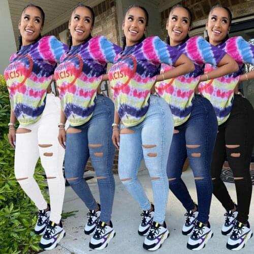 Fashion High Waist Mom Jeans Female Ripped Jeans For Women Black Denim Skinny Sexy Casual Jeans Woman Plus Size Pencil Pants