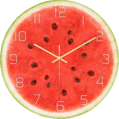 Passion Fruit Wall Watch Kitchen Decoration Watermelon Lemon Orange Clocks for Walls Horloge Murale Living Room Supermarket Art