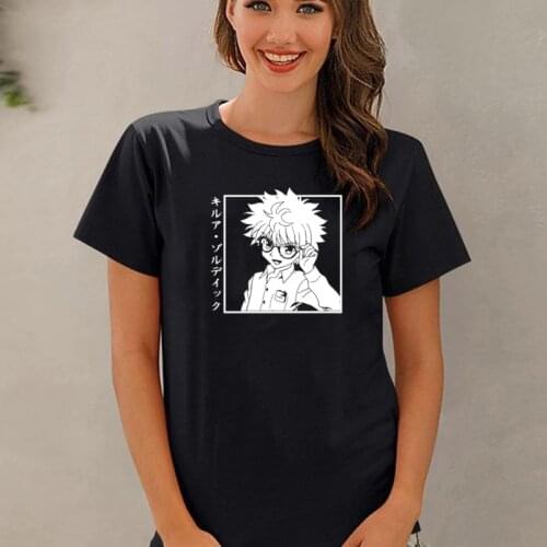 Japan Anime Hunter X Hunter Tshirt Womens Killua Zoldyck Funny Cartoon Cute Manga T-shirt Vintage Aesthetic Vogue Hot Sale Tee