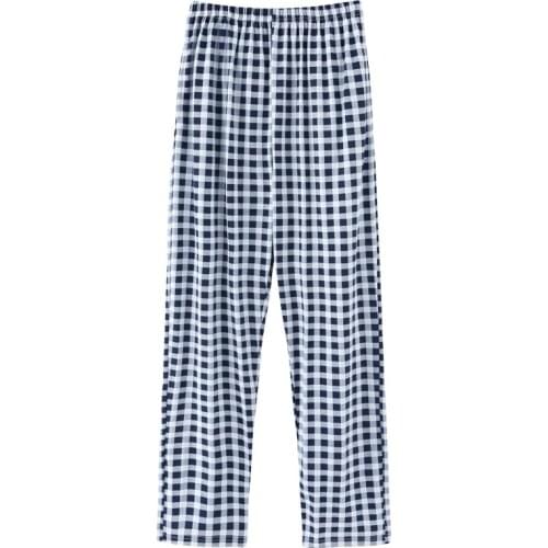 Autumn Winter New Men Sleep Bottoms Sleep Pants Male Cotton Home Clothing Pajama Pants Men Plus Size L-4XL Long Pants