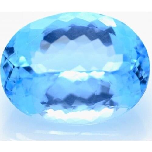 37.97ct Blue Topaz Oval Cut