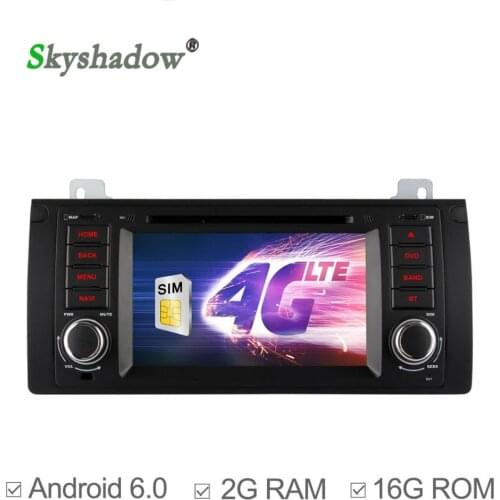 C500 4G SIM 2GB RAM Android 6.0 Quad Core Car multimedia DVD Player For BMW E39 X5 M5 E38 E53 Wifi Bluetooth GPS map RDS Radio