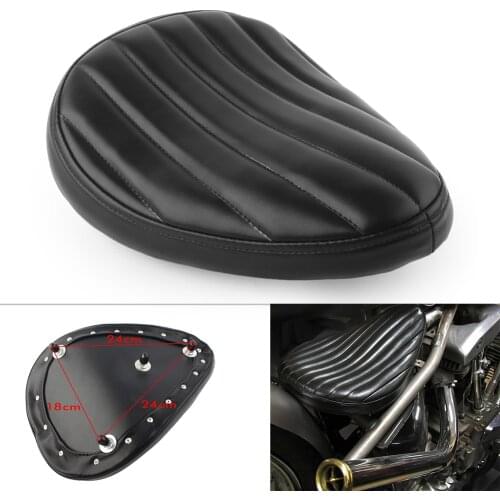 Motorcycle Front Driver Leather Pillow Solo Seat Cushion For Harley Sportster Forty Eight XL1200 883 72 48 Universal Kit