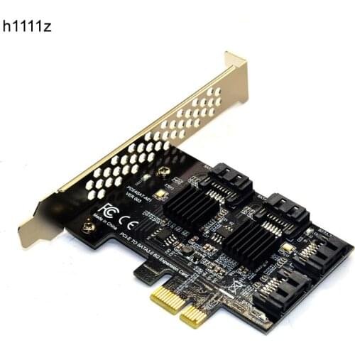 4 Ports SATA 6G PCI Express Controller Card PCI-e to SATA III 3.0 converter with Heat Sink Expansion Adapter Board for PC