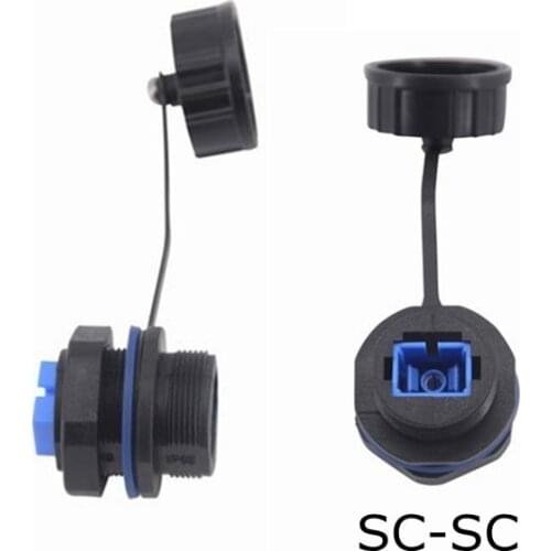 SC Female to Female Waterproof Connector Plug Socket Outdoor Remote Communication Optical Fiber Cable IP68 Water Proof Extender
